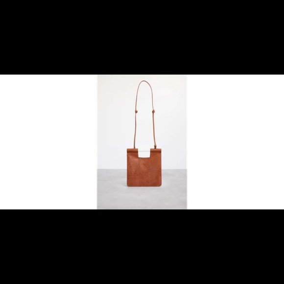 Beis The Crossbody in Cognac Croc - Picture 5 of 11